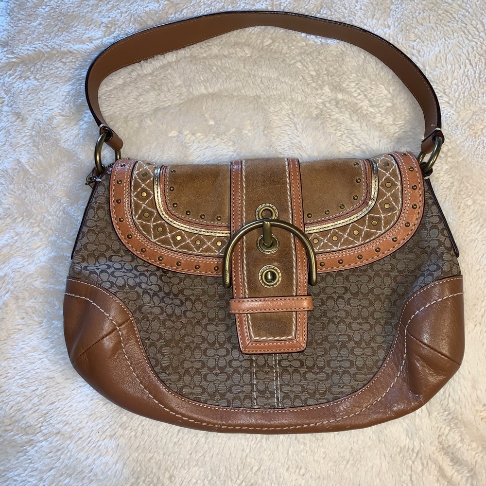 Coach soho leather hobo shoulder bag - Picture 1 of 4